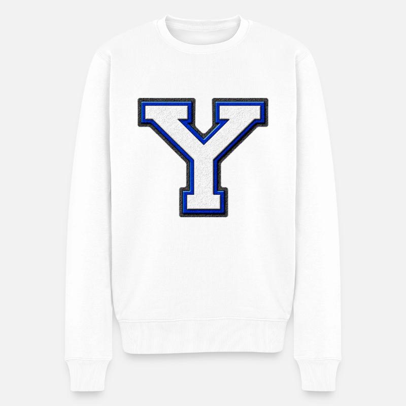 Varsity Y Yale - Pull Premium bio Homme - blanc