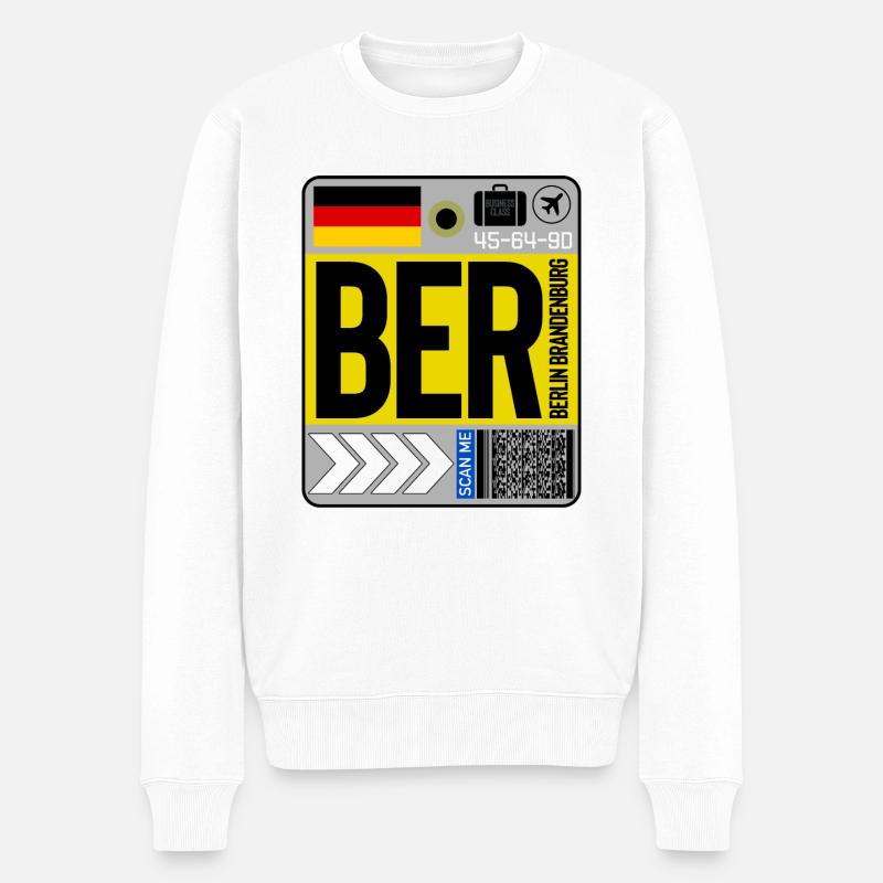 flughafen Berlin - Pull Premium bio Homme - blanc