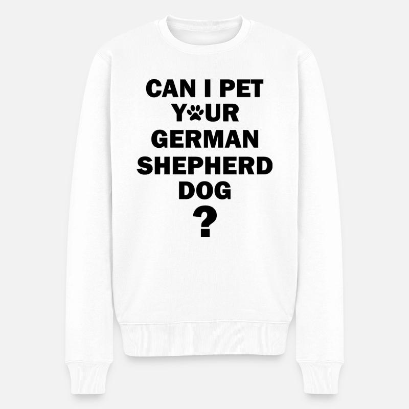 Hund Dog - Männer Premium Bio Pullover - Weiß