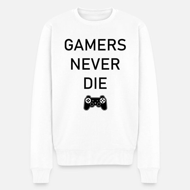 Game Gaming PC - Männer Premium Bio Pullover - Weiß