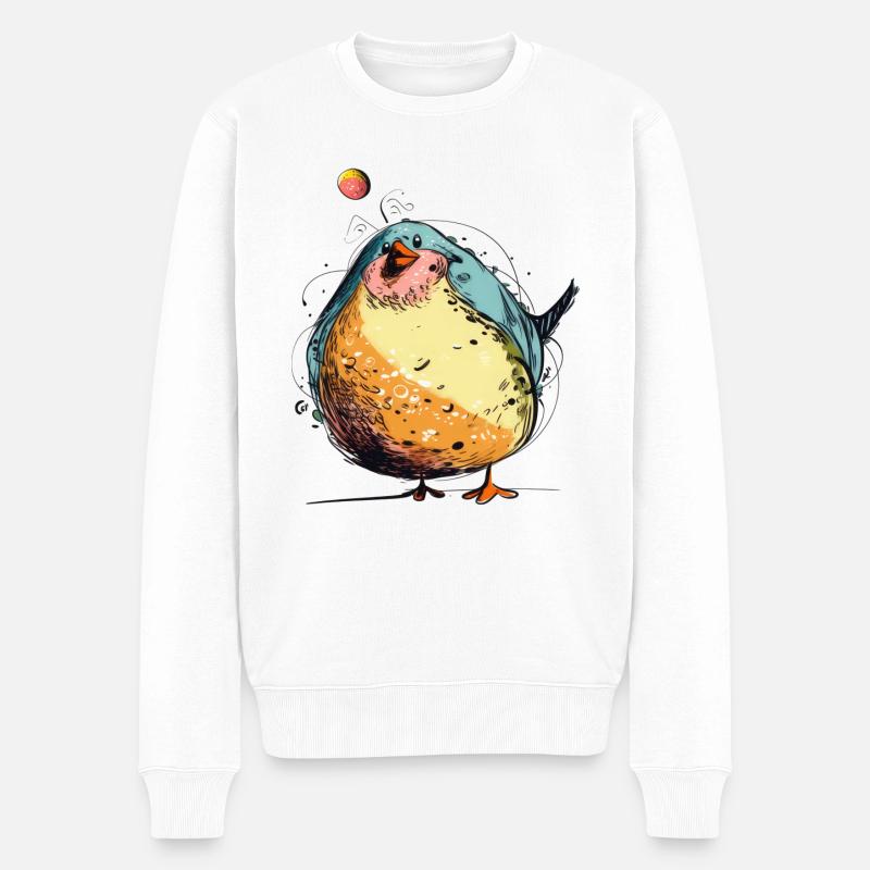 Gros oiseau gras - Pull Premium bio Homme - blanc