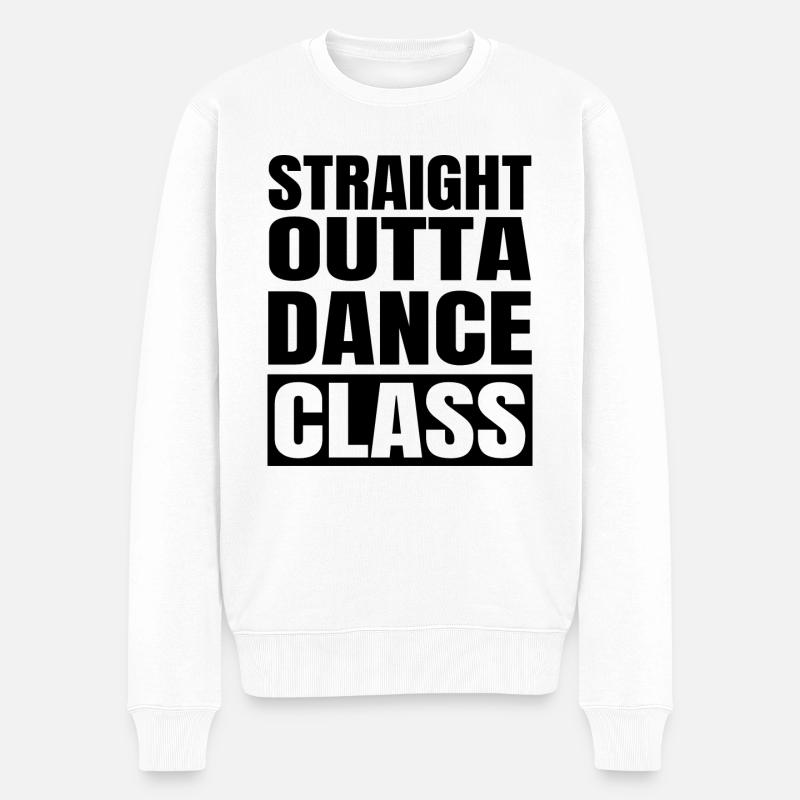 Dancing Dance Music - Männer Premium Bio Pullover - Weiß