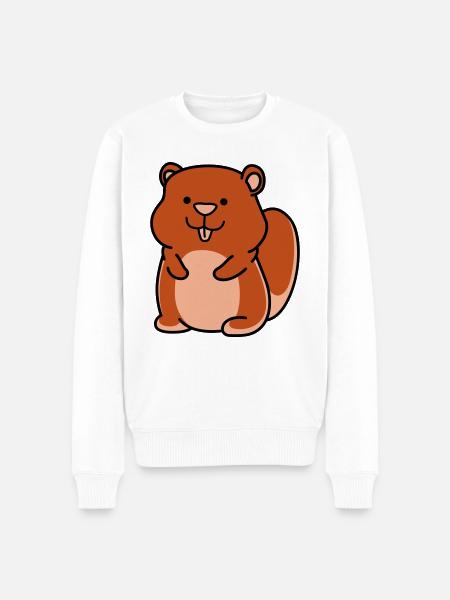 hamster - Männer Premium Bio Pullover - Weiß