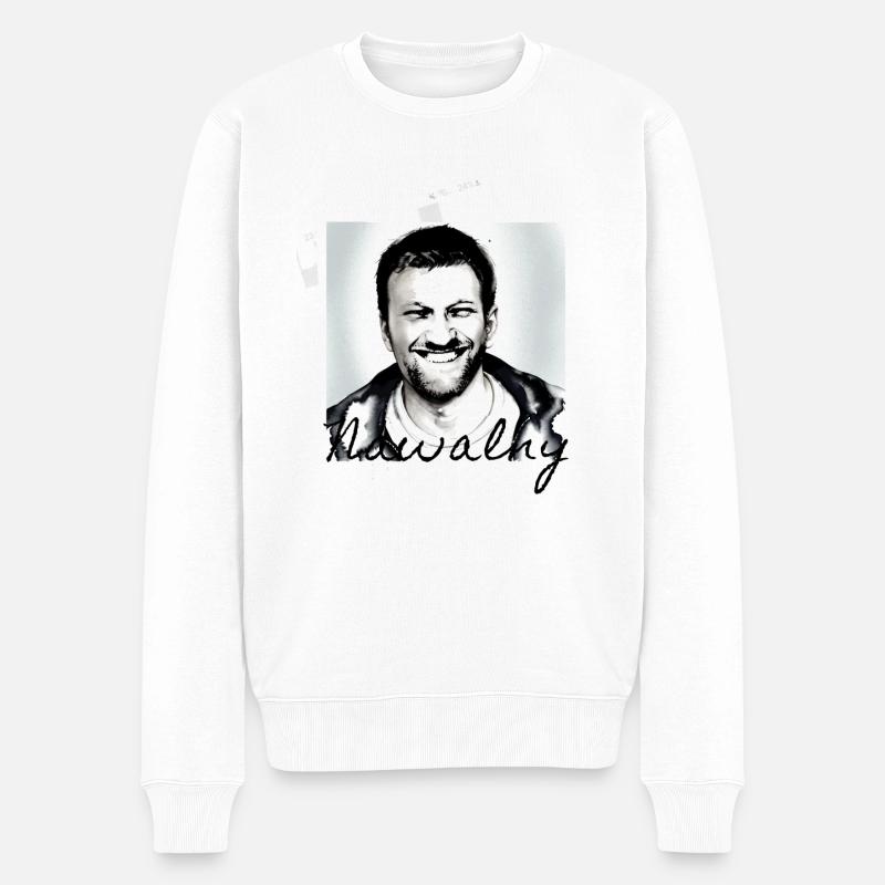 Alexei Navalny, Navalny,Dessin,Aquarelle - Pull Premium bio Homme - blanc