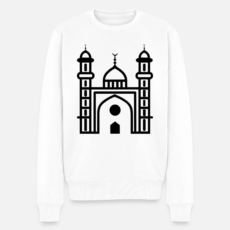 Moschee - Männer Premium Bio Pullover - Weiß