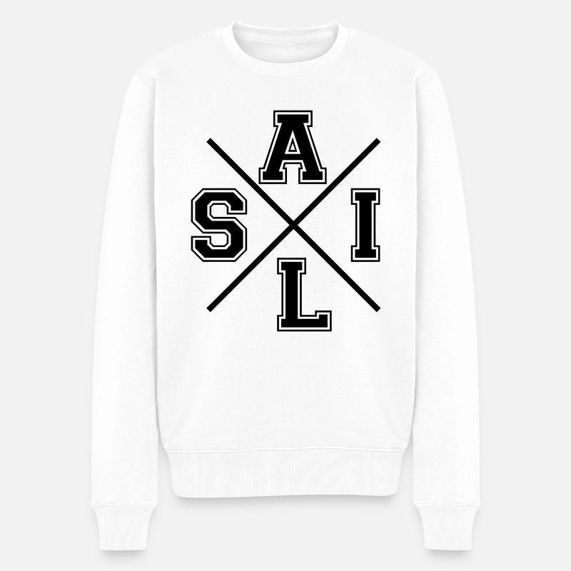 Voile - Pull Premium bio Homme - blanc