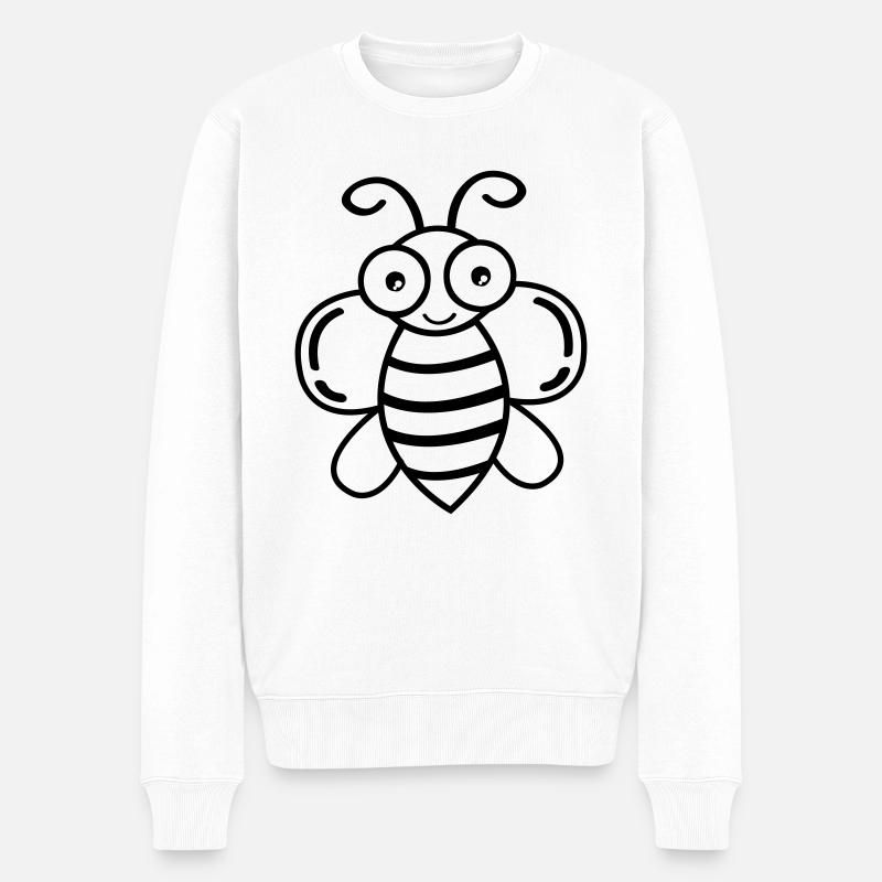 Abeille 01 - Pull Premium bio Homme - blanc