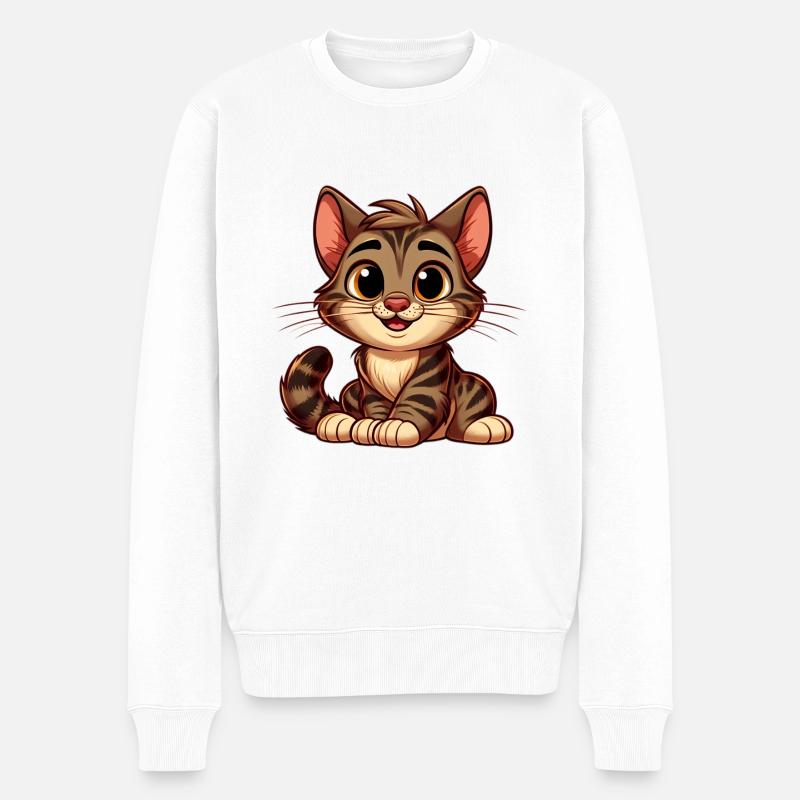 cat tiger 2 - Pull Premium bio Homme - blanc