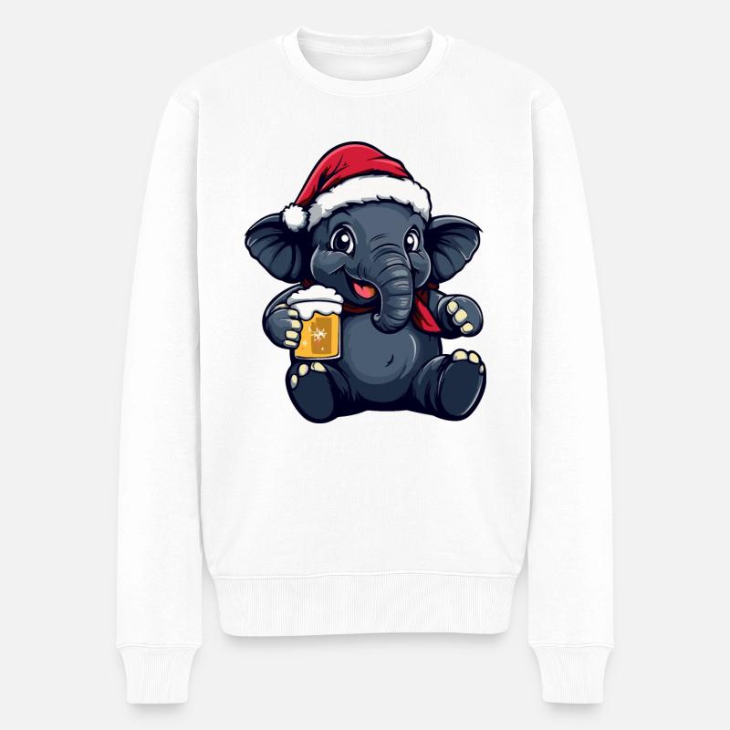 Bière de Noël mammouth - Pull Premium bio Homme - blanc