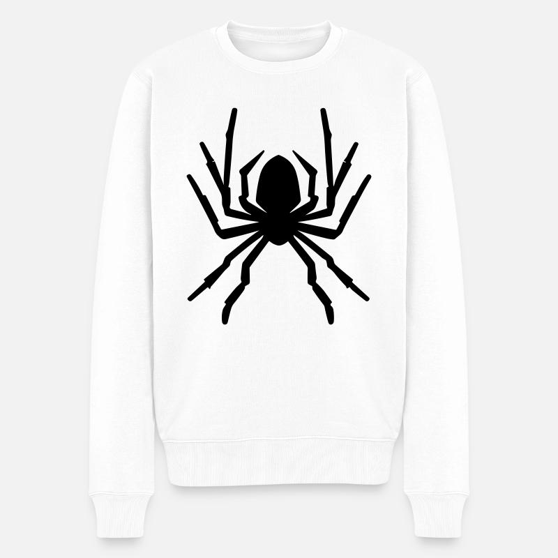 Spinne - Männer Premium Bio Pullover - Weiß