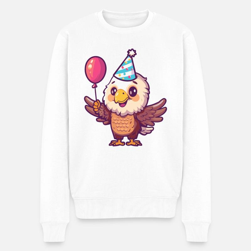 Bande dessinée d’anniversaire d’aigle - Pull Premium bio Homme - blanc