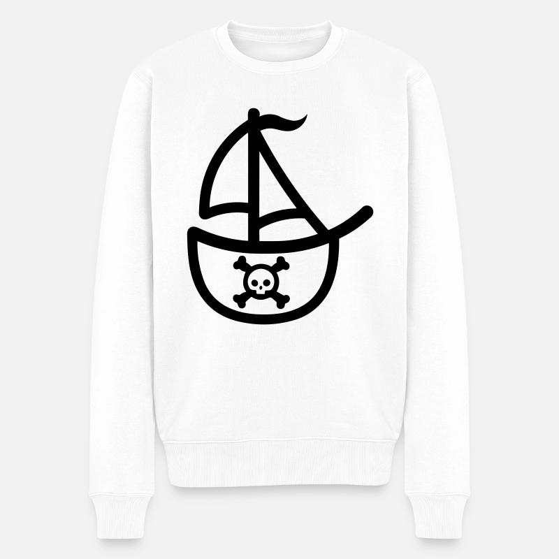 Bateau pirate - Pull Premium bio Homme - blanc