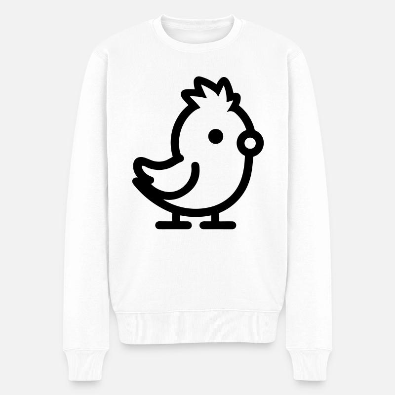 poussin - Pull Premium bio Homme - blanc