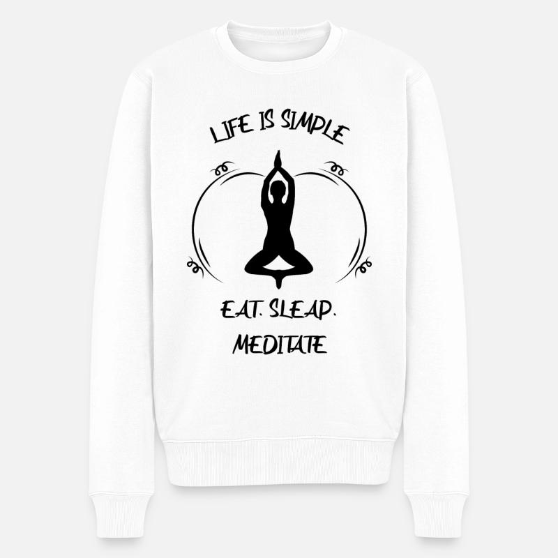 Médaïon - Pull Premium bio Homme - blanc
