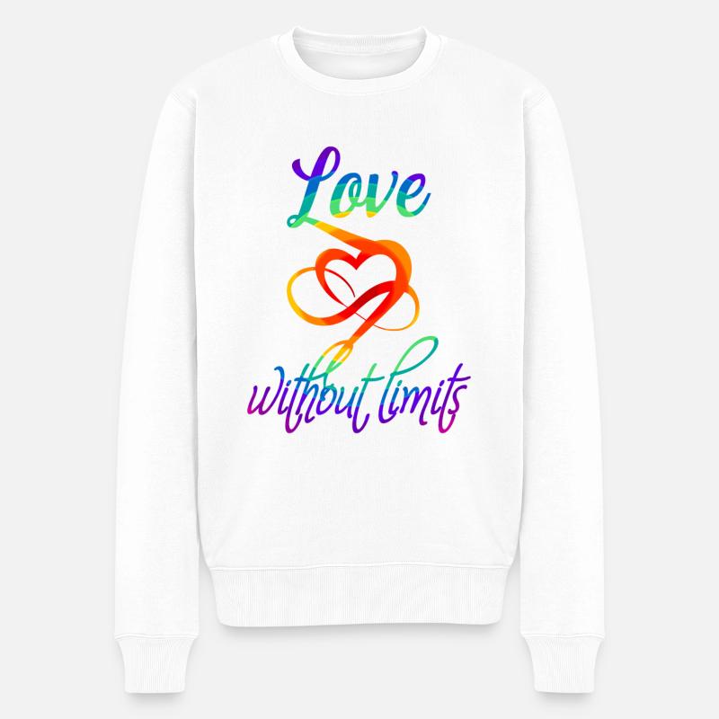 Homo Love Without Limits - LGBT Gift Gay Pride - Pull Premium bio Homme - blanc