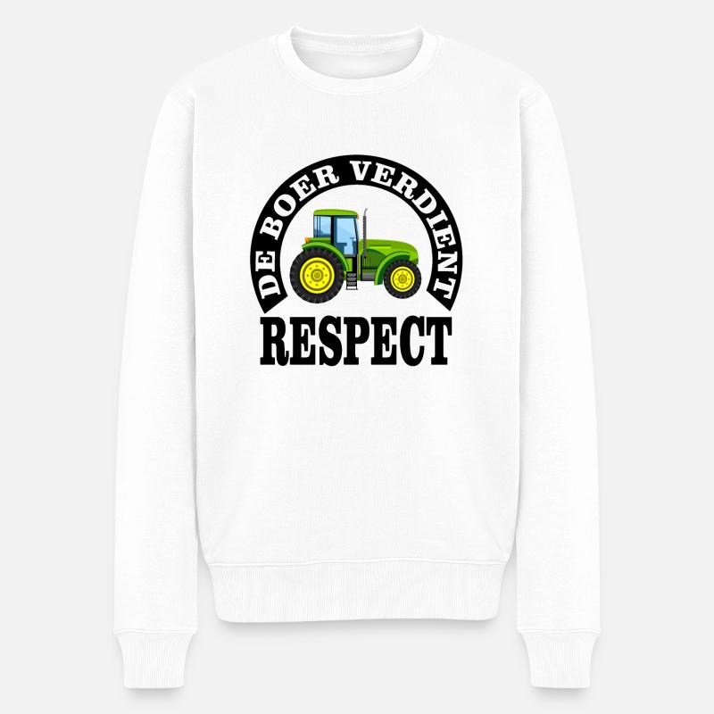 Les agriculteurs méritent le respect - Pull Premium bio Homme - blanc
