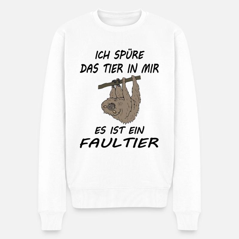 Spruch - Männer Premium Bio Pullover - Weiß