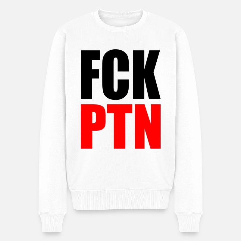 Fck ptn - Männer Premium Bio Pullover - Weiß