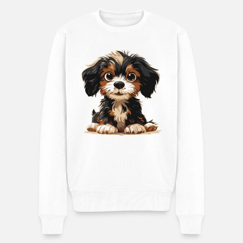 Bébé Chien - Pull Premium bio Homme - blanc