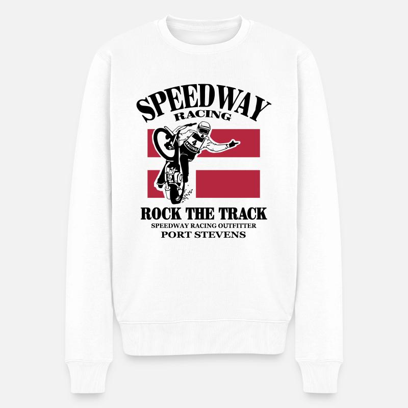 speedway - Denmark - Männer Premium Bio Pullover - Weiß