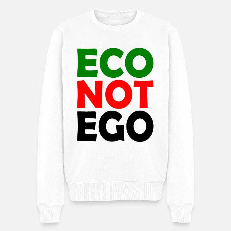 Eco not ego - Männer Premium Bio Pullover - Weiß