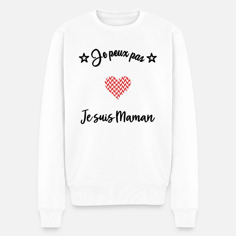 FÊTE DES MÈRES. MAMAN - Pull Premium bio Homme - blanc