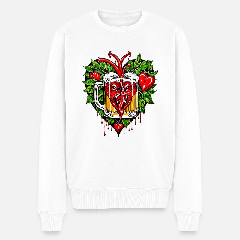 J’adore la bière - Pull Premium bio Homme - blanc