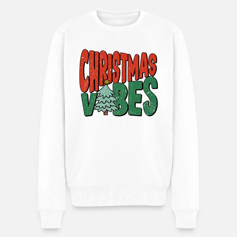 Christmas vibes - Männer Premium Bio Pullover - Weiß