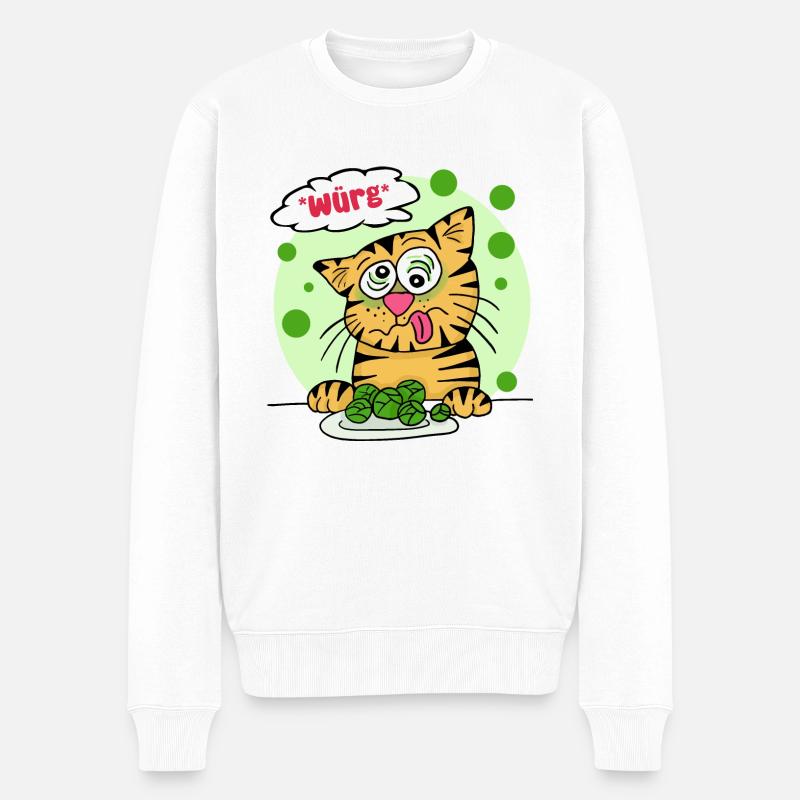 « étouffez » les choux de Bruxelles ! - Pull Premium bio Homme - blanc