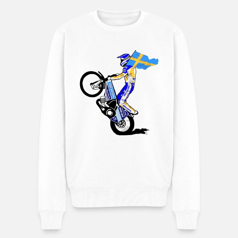 Speedway Driver - Sweden - Pull Premium bio Homme - blanc