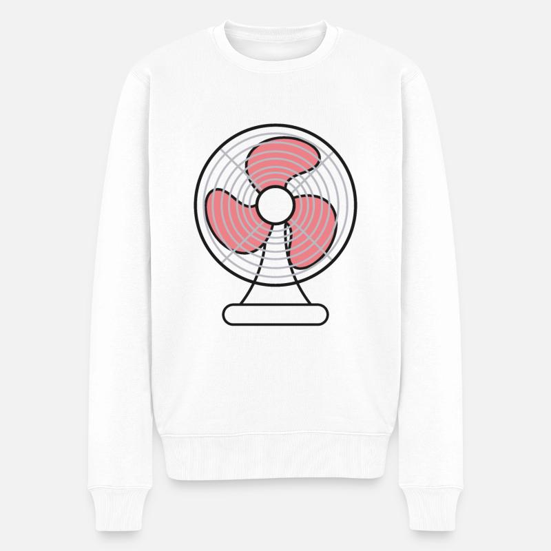Ventilateur Chaleur d’été - Pull Premium bio Homme - blanc