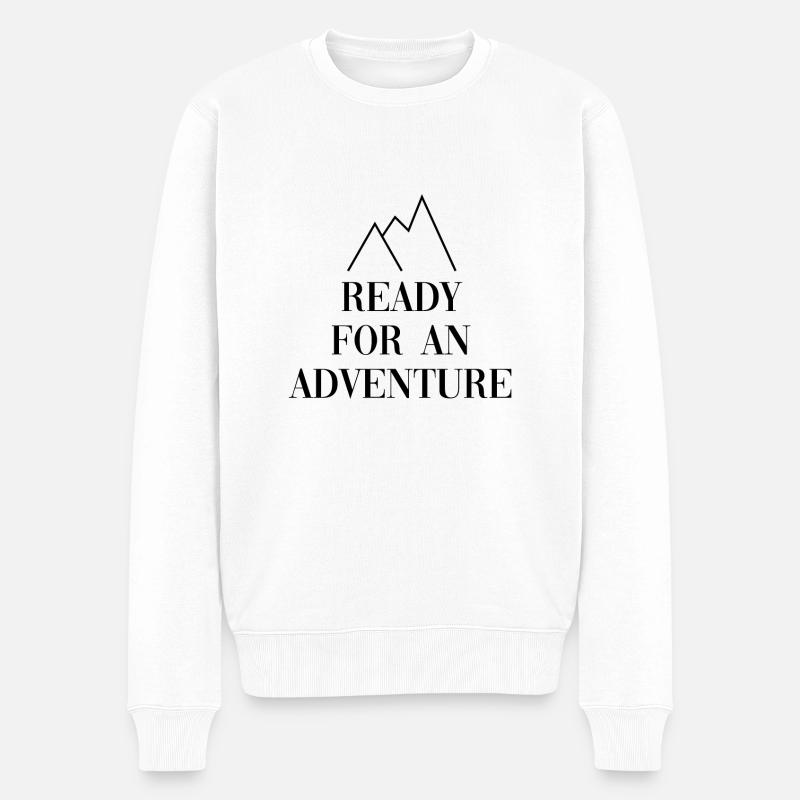 Abenteuer - Männer Premium Bio Pullover - Weiß