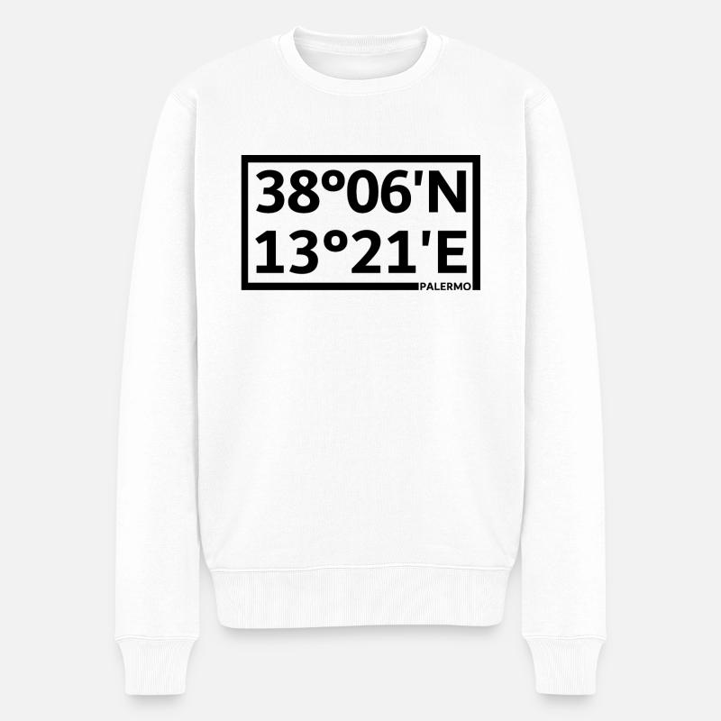 Coordonnées de Palerme - Pull Premium bio Homme - blanc