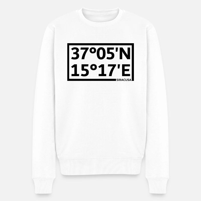 Coordonnées de Syracuse - Pull Premium bio Homme - blanc
