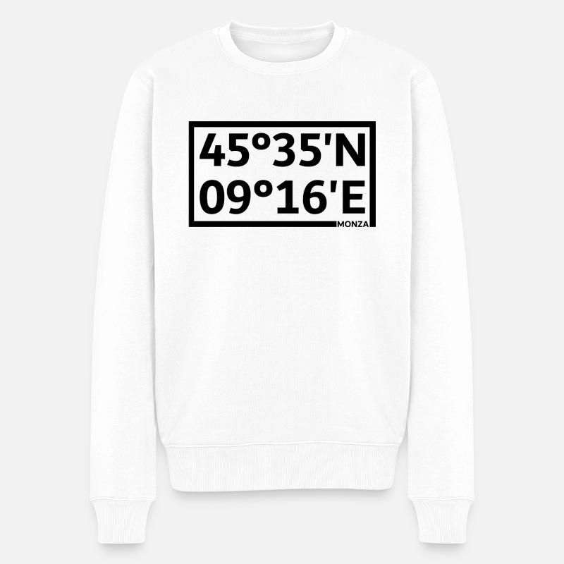 Monza Coordinates - Men's Premium Organic Jumper - white