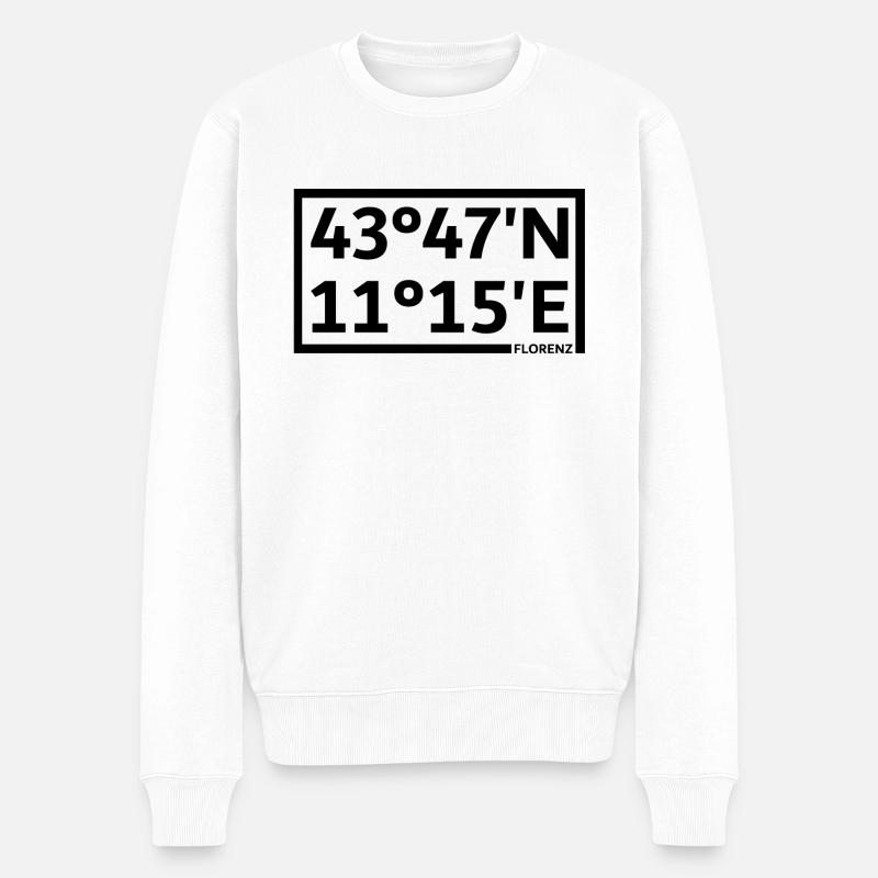 Coordonnées de Florence - Pull Premium bio Homme - blanc