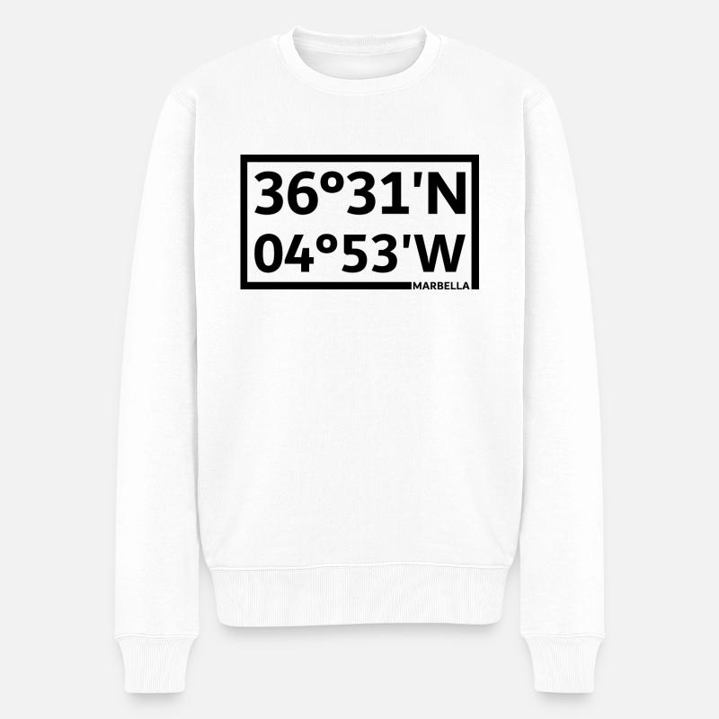Coordonnées de Marbella - Pull Premium bio Homme - blanc