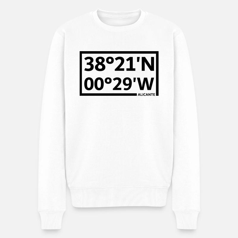 Coordonnées d’Alicante - Pull Premium bio Homme - blanc