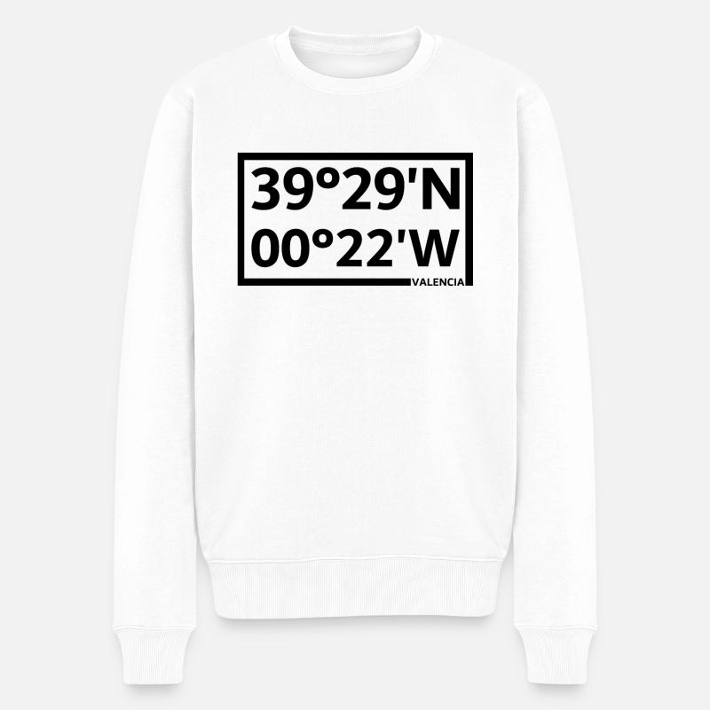 Coordonnées de Valence - Pull Premium bio Homme - blanc