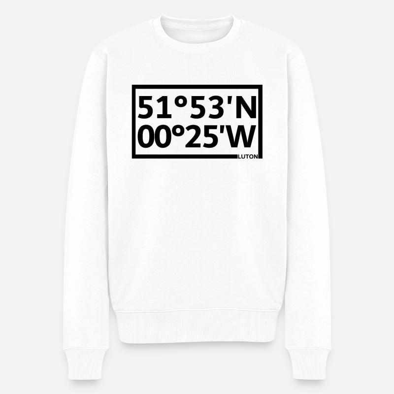 Luton Coordinates - Men's Premium Organic Jumper - white