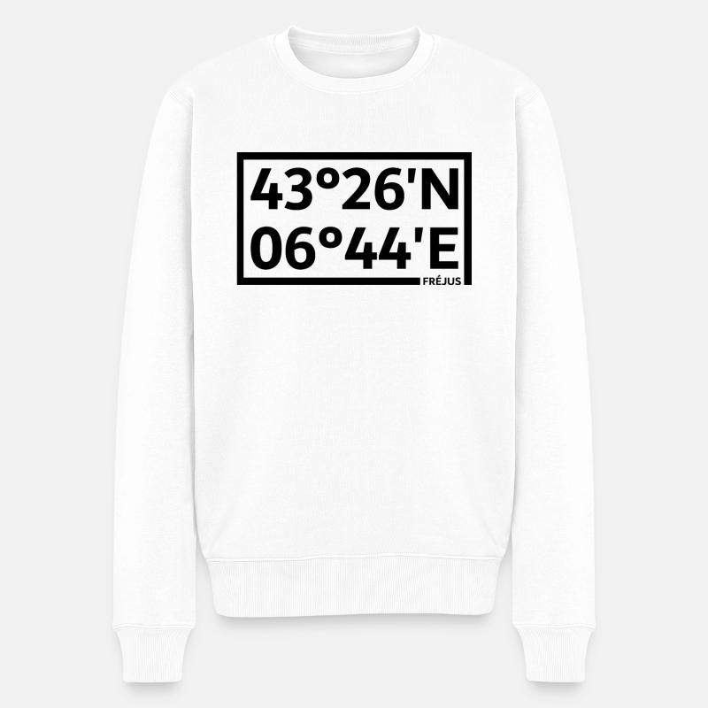 Coordonnées de Fréjus - Pull Premium bio Homme - blanc