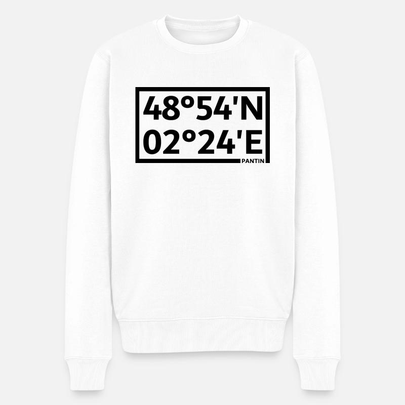 Coordonnées Pantin - Pull Premium bio Homme - blanc