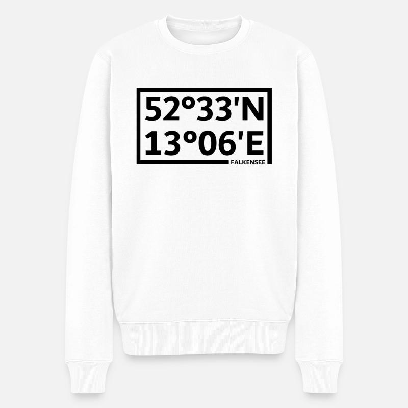 Coordonnées de Falkensee - Pull Premium bio Homme - blanc