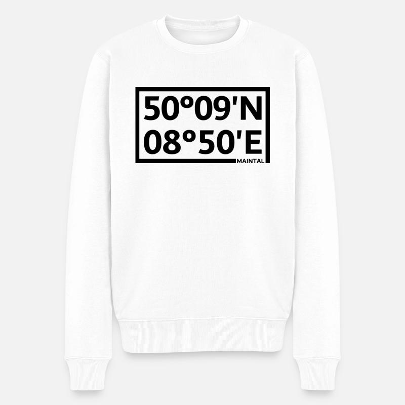 Coordonnées principales - Pull Premium bio Homme - blanc