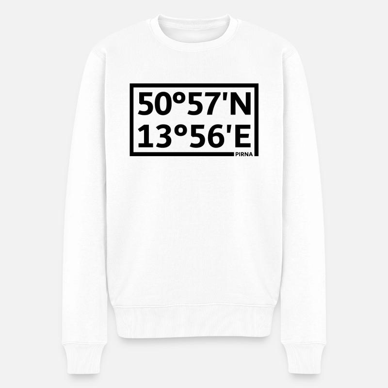Coordonnées de Pirna - Pull Premium bio Homme - blanc