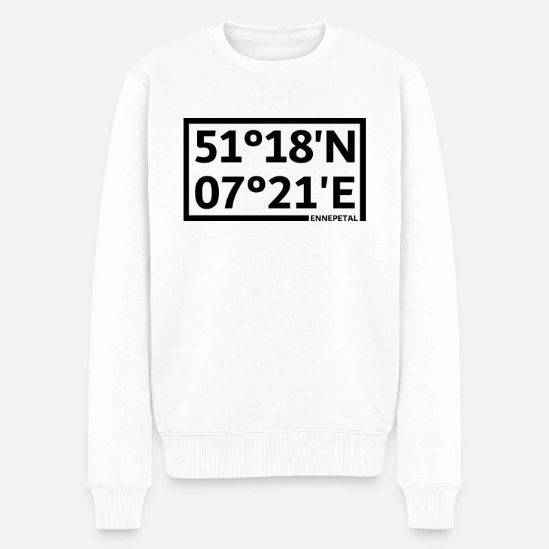 Coordonnées de l’enépète - Pull Premium bio Homme - blanc