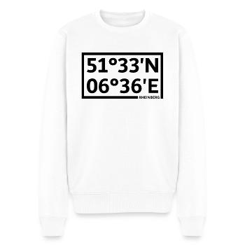 Rheinberg coordinates - Men's Premium Organic Jumper - white - Front - Thijin (182cm)