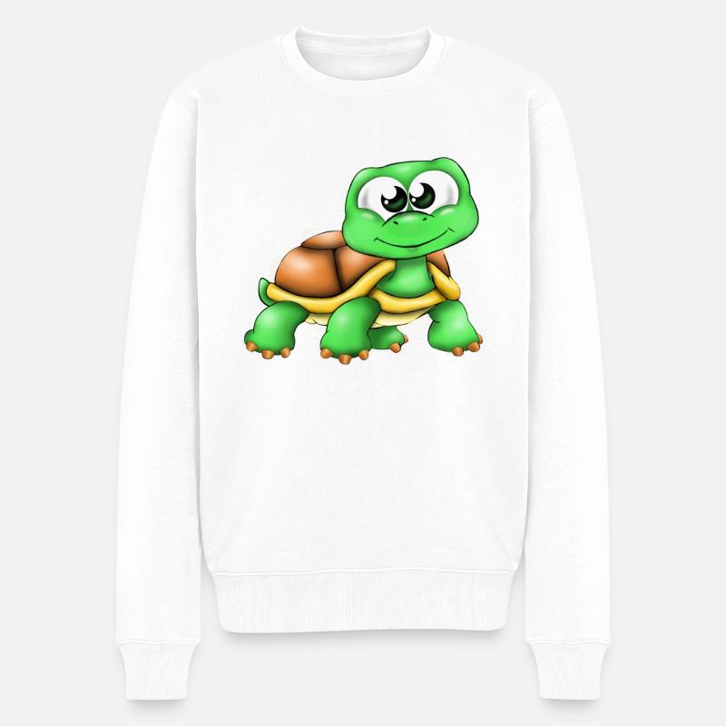 Tutute, die Schildkröte - Männer Premium Bio Pullover - Weiß