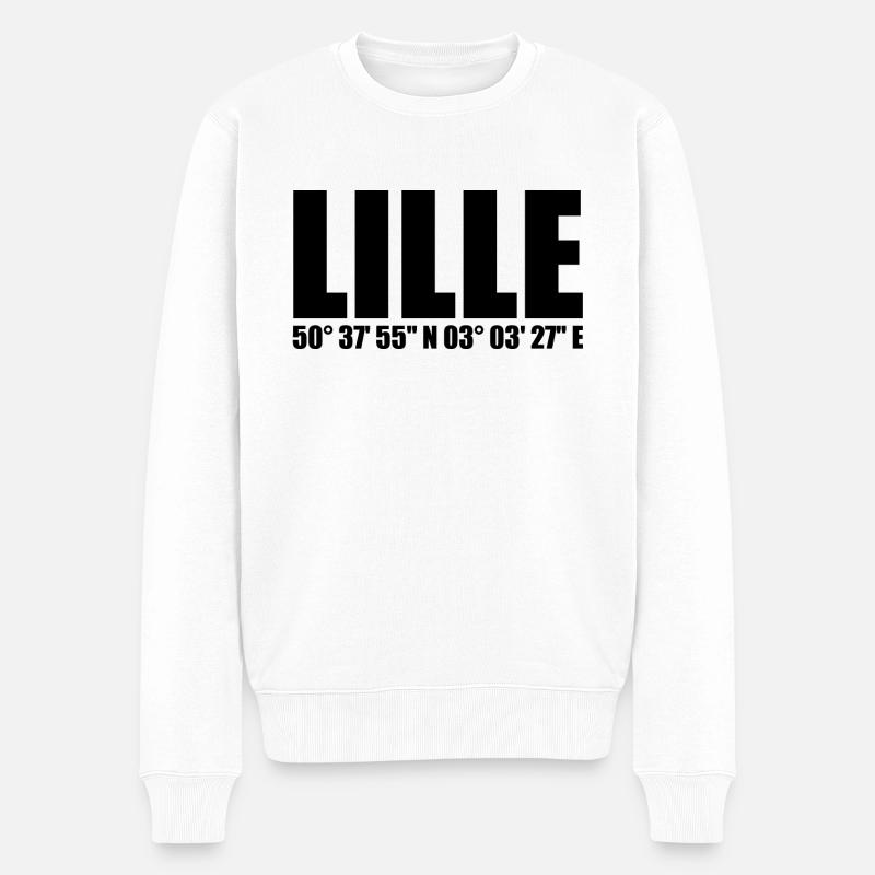 Coordonnées de Lille - Pull Premium bio Homme - blanc