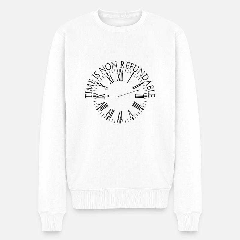 Le temps n’est pas remboursable - Pull Premium bio Homme - blanc